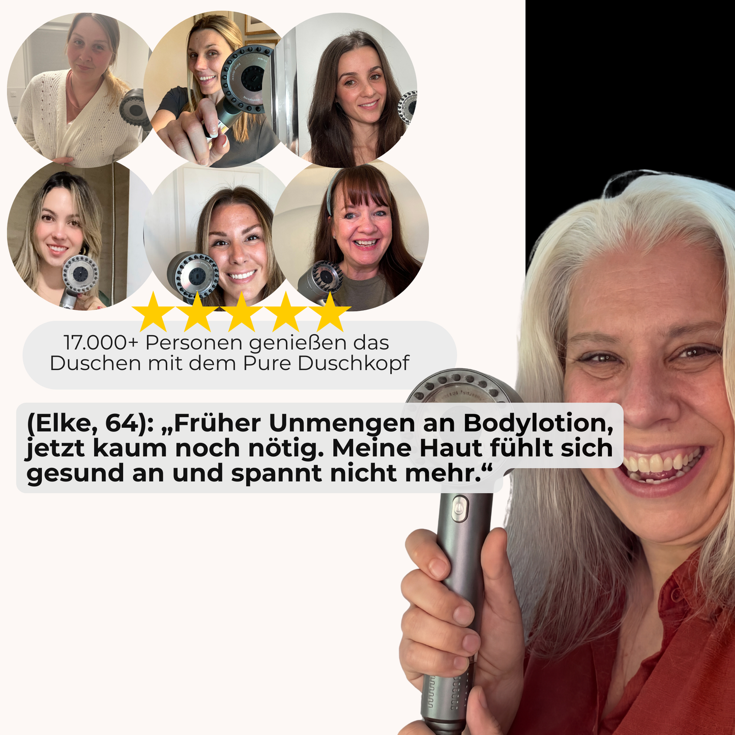 Pure® Premium Filterduschkopf – Für spürbar weiche Haut, glänzendes Haar