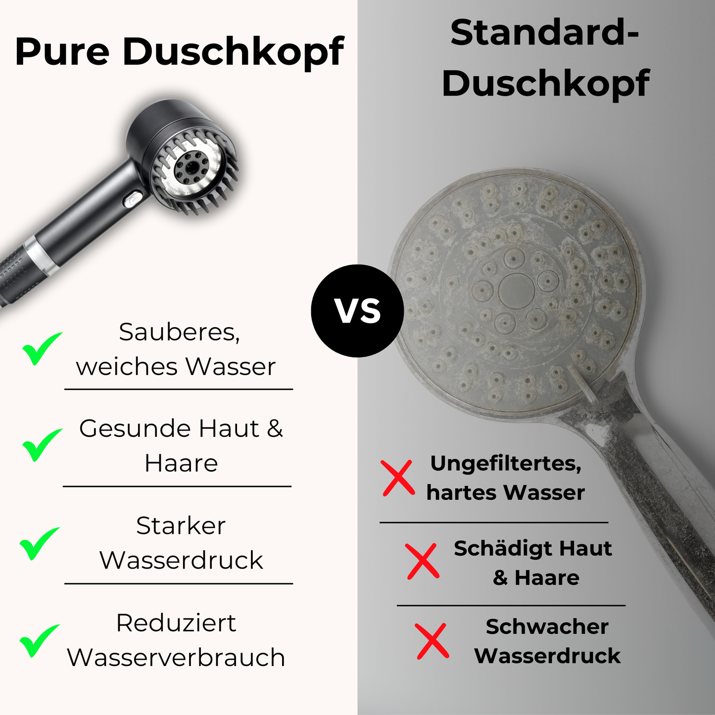 Pure Premium 2.0® Filterduschkopf – Luxus für Haut und Haar