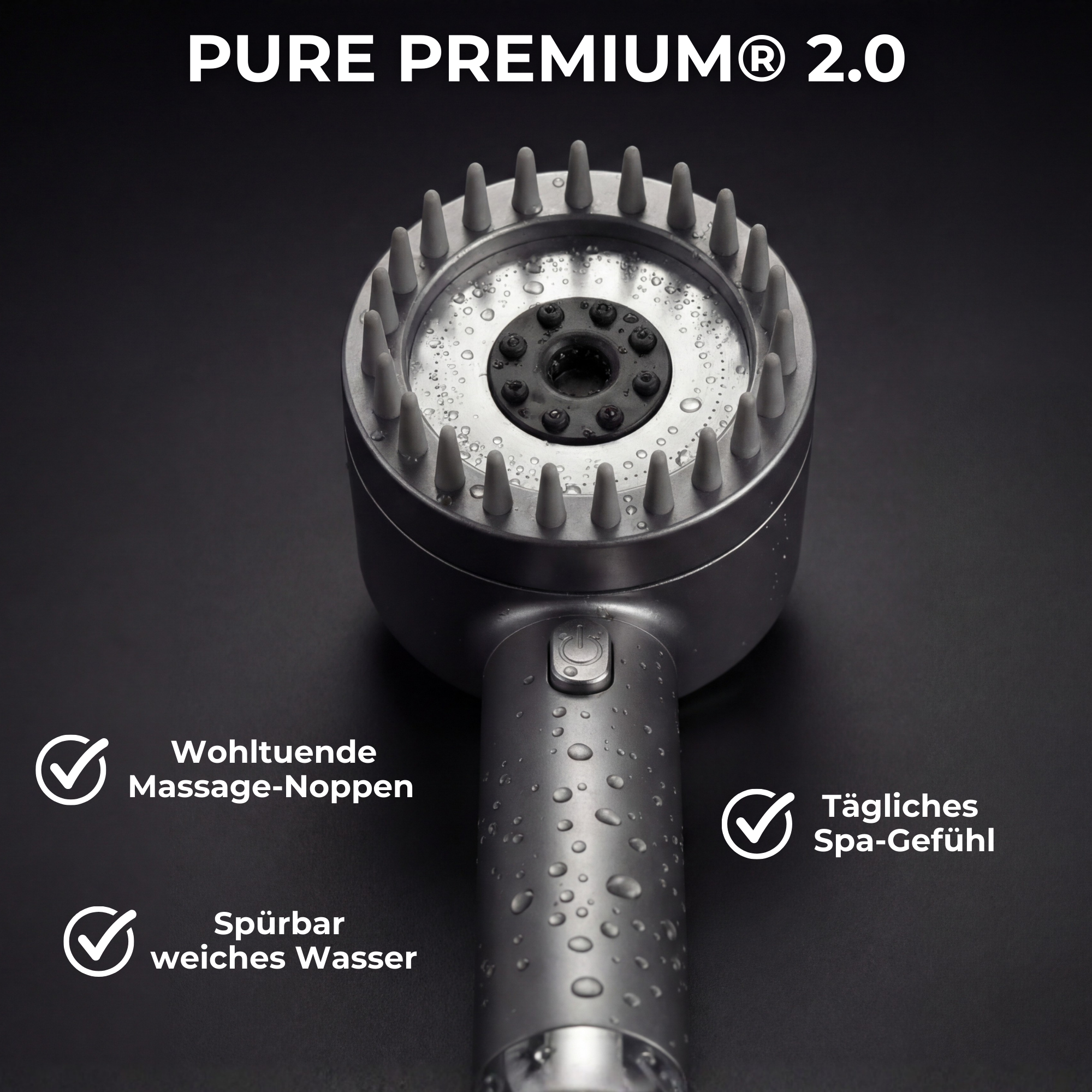 Pure Premium 2.0® Filterduschkopf – Luxus für Haut und Haar